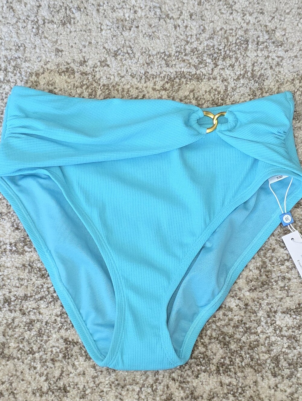 NWT Bleu Rod Beattie Pique Ole Shirred High Waist Bikini Lagunita Bottom Sz 4